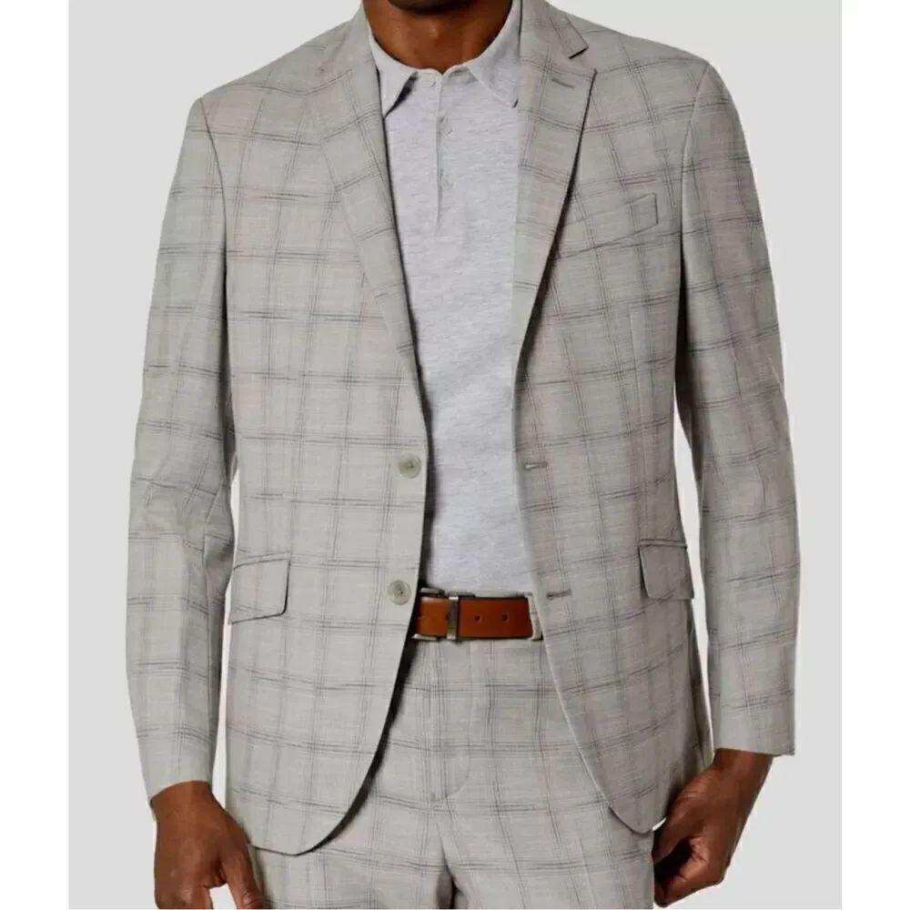 Kenneth Cole NWT Reaction Mens slim fit ready flex suit Jacket Coat Size 40L